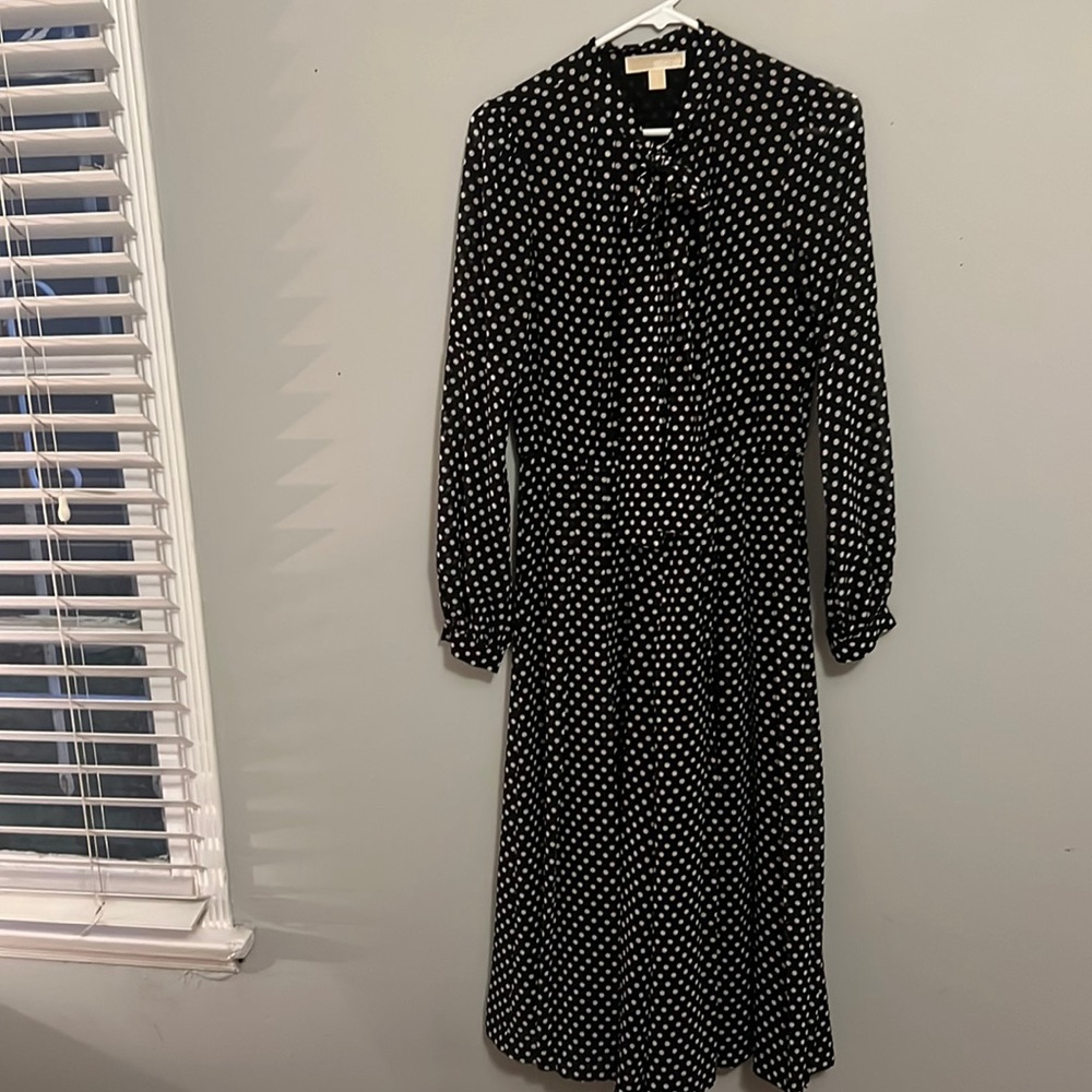 Michael Kors black and white polkadot jumper size 2